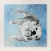 Engelse Bulldog tekening Legpuzzel (Horizontaal)