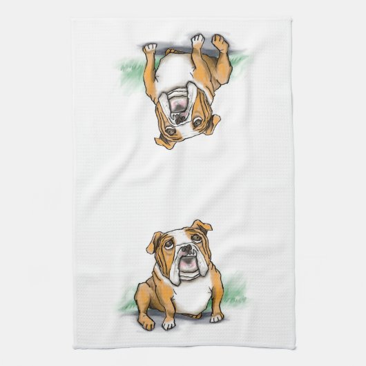 Engelse Bulldog Theedoek (Verticaal)