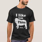 Engelse Bulldog Top, Cute I like Em Thicc, Chonky T-shirt (Voorkant)
