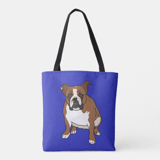 Engelse Bulldog Tote Bag (Achterkant)