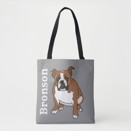 Engelse Bulldog Tote Bag (Voorkant)