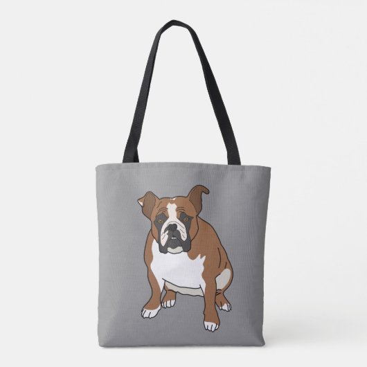 Engelse Bulldog Tote Bag (Achterkant)
