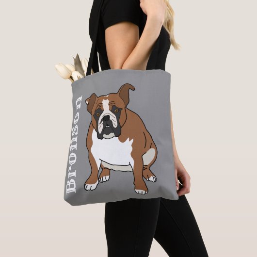 Engelse Bulldog Tote Bag (Dichtbij)