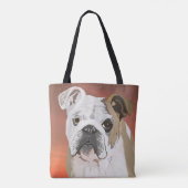 Engelse Bulldog Tote Bag (Achterkant)