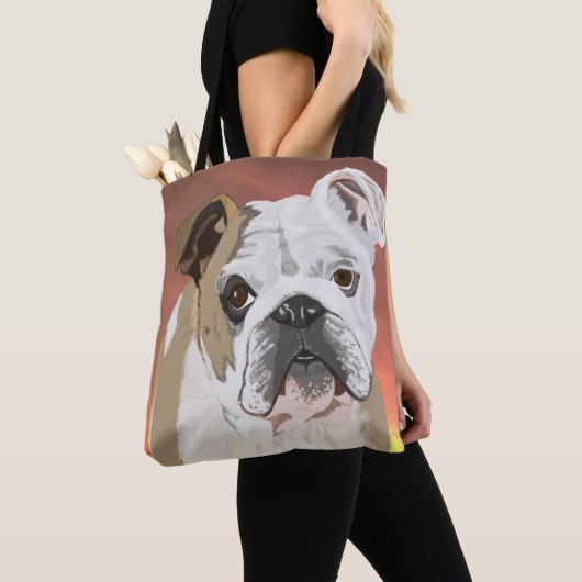 Engelse Bulldog Tote Bag (Dichtbij)