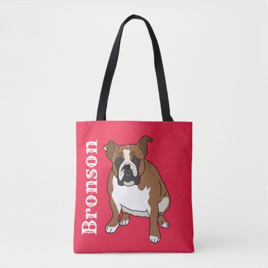 Engelse Bulldog Tote Bag (Voorkant)