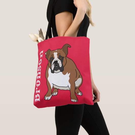 Engelse Bulldog Tote Bag (Dichtbij)