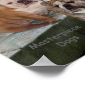 Engelse Bulldog Trio - De Eerbetuiging Poster (Hoek)