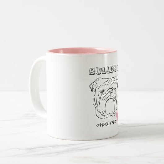 Engelse Bulldog Tweekleurige Koffiemok (Voorkant links)
