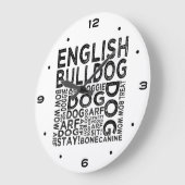 Engelse Bulldog Typografie Grote Klok (Hoek)
