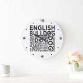 Engelse Bulldog Typografie Grote Klok (Huis)