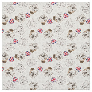 Engelse Bulldog & Union Jack Fabric van de Yard Stof