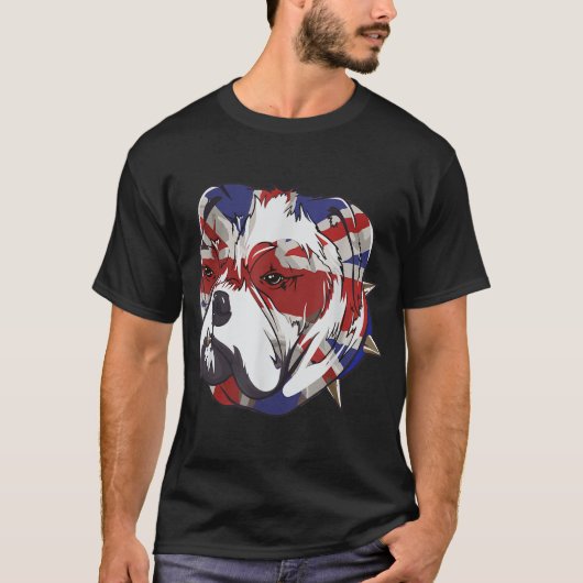 Engelse Bulldog Union Jack - Funny Bull Dog T-shirt (Voorkant)