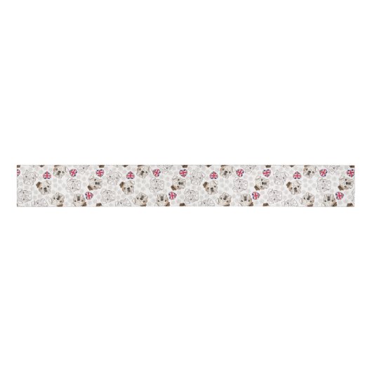 Engelse Bulldog & Union Jack Grosgrain Ribbon Lint (Voorkant)