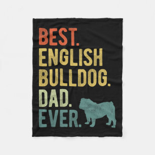 Engelse bulldog vader ooit hond papa vader39s dag fleece deken