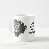 Engelse Bulldog Vader Vaderdag Hond Liefhebber Koffiemok (Voorkant links)