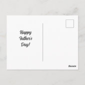 Engelse Bulldog Vader Vaderdag Wenskaart Briefkaart (Achterkant)