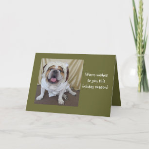Engelse Bulldog vakantie/kerst Kaarten