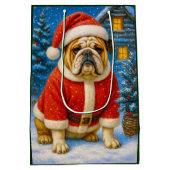 Engelse Bulldog Vakantie Medium Cadeauzakje (Achterkant)