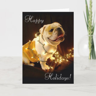 Engelse bulldog vakantie wenskaart feestdagen kaart