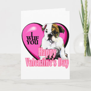 Engelse Bulldog Valentijnsdag Feestdagen Kaart