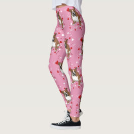 Engelse Bulldog Valentijnsdag Leggings