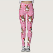 Engelse Bulldog Valentijnsdag Leggings (Voorkant)