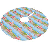 Engelse Bulldog Valentijnsdag Truck Tree Skirt Kerstboom Rok (Gekanteld)