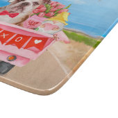 Engelse Bulldog Valentijnsdag Vrachtauto Hartjes Snijplank (Hoek)