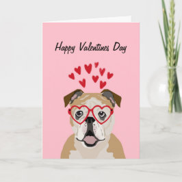 Engelse Bulldog Valentijnse Kaart houdt van