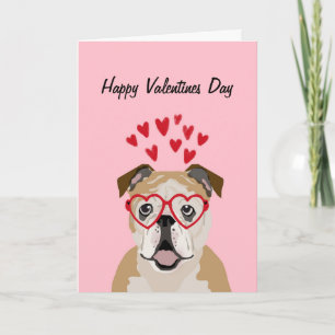 Engelse Bulldog Valentijnse Kaart houdt van