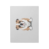 Engelse Bulldog Vector Art illustratie Notitieblok (Linkerzijde)