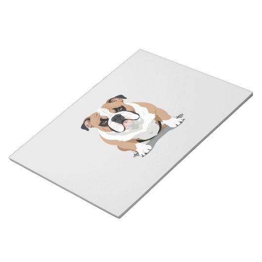 Engelse Bulldog Vector Art illustratie Notitieblok (Schuin)