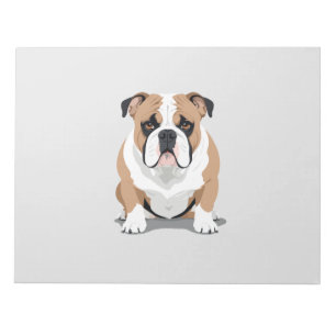 Engelse Bulldog Vector Art illustratie Notitieblok