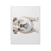 Engelse Bulldog Vector Art met levendige kleuren Notitieblok (Linkerzijde)