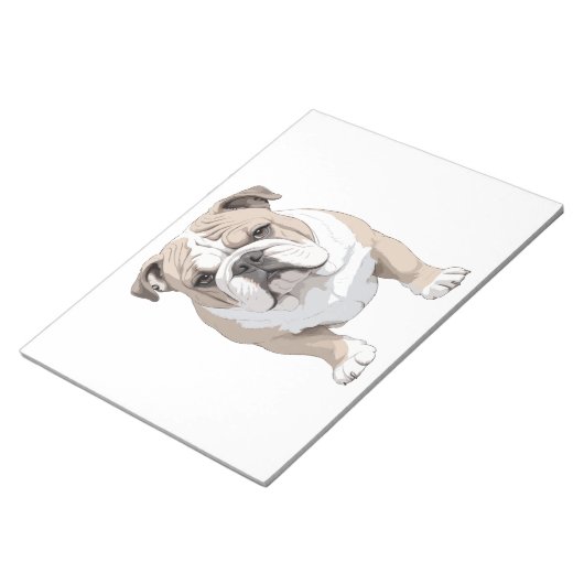 Engelse Bulldog Vector Art met levendige kleuren Notitieblok (Schuin)