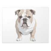 Engelse Bulldog Vector Art met levendige kleuren Notitieblok (Voorkant)