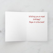 Engelse Bulldog Verjaardag Kaart, Royalty Kaart (Binnen)