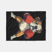 Engelse Bulldog verkleed als een grappige bokser Fleece Deken (Voorkant (Horizontaal))