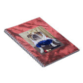 Engelse Bulldog verkleed als een koning, notebook! Notitieboek (Rechterzijde)