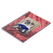 Engelse Bulldog verkleed als een koning, notebook! Notitieboek (Linkerzijde)