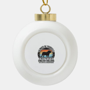 Engelse Bulldog Vintage Sunset Hond Liefhebber Shi Keramische Bal Ornament