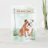 Engelse Bulldog voel je beter na chirurgie naar ho Kaart (Voorkant)
