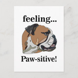 Engelse Bulldog voelt zich passief huisdier gezich Briefkaart