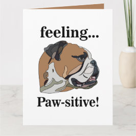 Engelse Bulldog voelt zich passief huisdier grappi Kaart