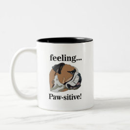 Engelse Bulldog voelt zich passief Tweekleurige Koffiemok