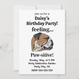 Engelse Bulldog voelt zich passief verjaardagsfees Kaart