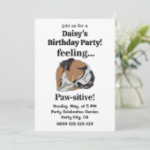 Engelse Bulldog voelt zich passief verjaardagsfees Kaart (Staand voorkant)