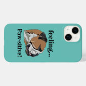 Engelse Bulldog Voelt Zich Pawsitief Hondenliefheb Case-Mate iPhone Case (Achterkant (horizontaal))