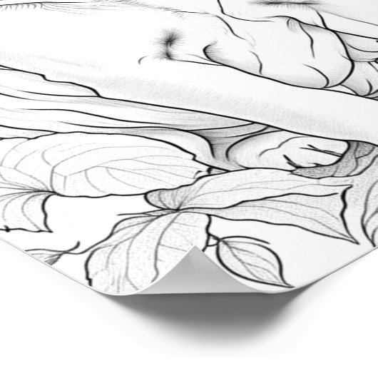 Engelse Bulldog volwassen kleuring Poster (Hoek)